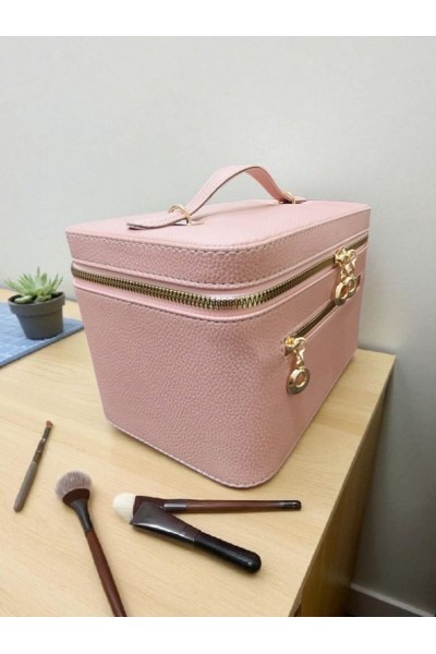 Kozmetik Makyaj Çantası Aynalı Seyahat Seti Makyaj Aksesuarları Düzenleyici ŞEKER PUDRA
